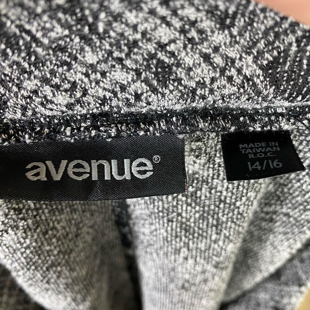 Avenue Black & White Plaid Twee A Line Midi Skirt Size 14/16 - Picture 3 of 5